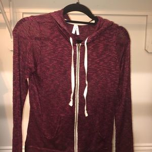 Mudd Sheer Magenta Hooded Jacket